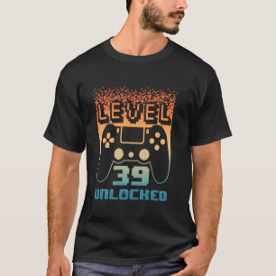 39. Geburtstag für Männer Level 39 Freigeschaltet T-Shirt