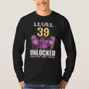 39. Geburtstag Gamer Boys Girls 39 Jahre alt Stufe T-Shirt