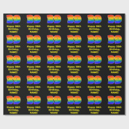 39. Geburtstag: Spaß, farbenfroher Regenbogen Insp Geschenkpapier