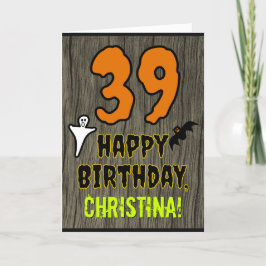 39. Geburtstag: Spooky Halloween Thema, Individuel Karte