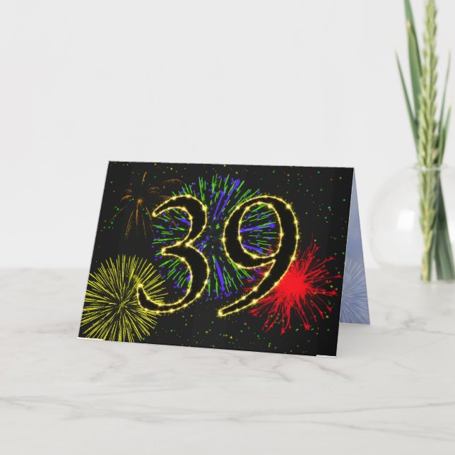 39. Geburtstags-Party Einladung (Vorderseite)