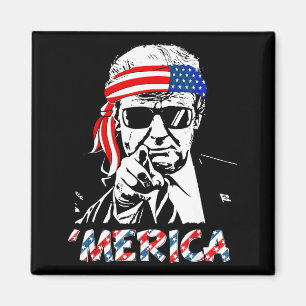 'merica Trump Frohes 4. Juli Trump Amerikanisc Magnet
