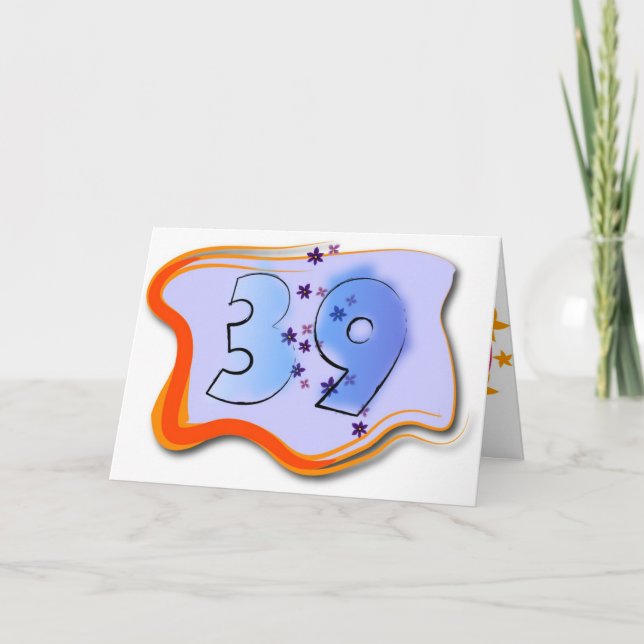 39 und Geburtskarte aufbewahren Karte (Vorderseite)