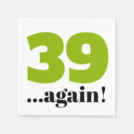 39 wieder Apfelgrün Geburtstagsfeier Serviette