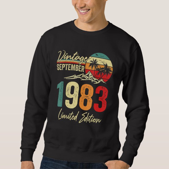 39 Yr Old Vintage September 1983  39th Sweatshirt (Vorderseite)