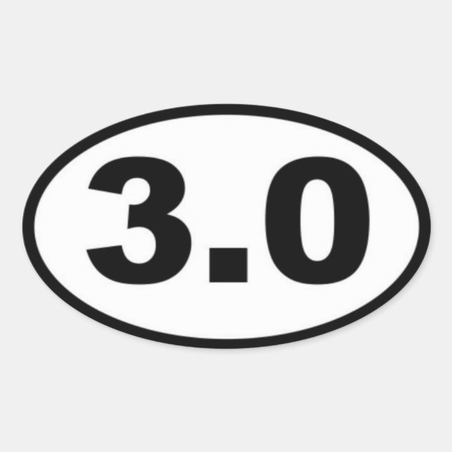 3,0 ml Oval-Aufkleber Ovaler Aufkleber (Vorderseite)
