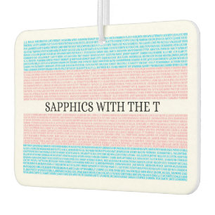 3.0 Sapphics mit dem T Car Air Freshener Autolufterfrischer