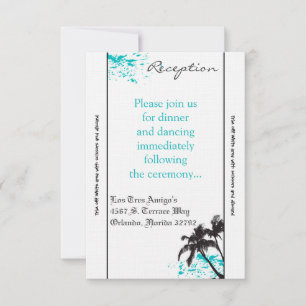 3.12x18 Empfang Card Beach Breeze Ocean Water Trop Einladung