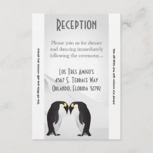 3.12x18 Empfang Card Country Pinguin Mate for Life Einladung