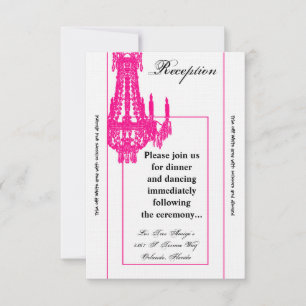 3.12x18 Empfang Card Crystal Chandelier Glitz Glam Einladung
