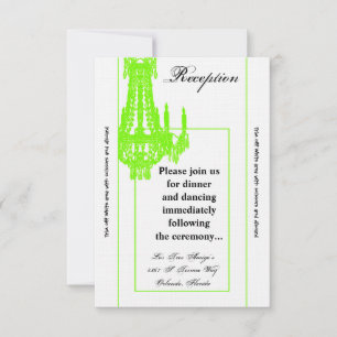 3.12x18 Empfang Card Crystal Chandelier Glitz Glam Einladung