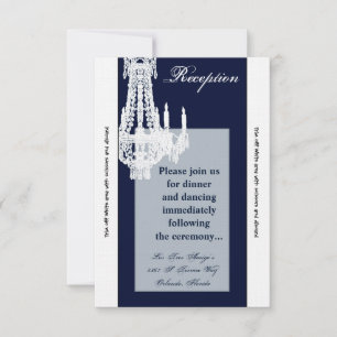 3.12x18 Empfang Card Crystal Chandelier Glitz Glam Einladung
