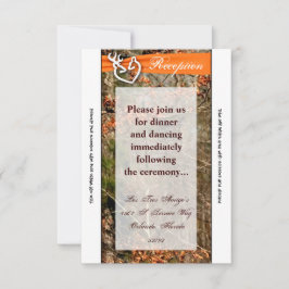 3.12x18 Empfang Card Deer Couple Dock Buck Camoufl Einladung