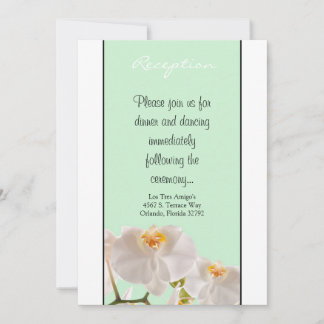 3.12x18 Empfang Card grün & orchid Einladung
