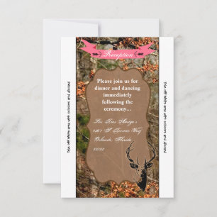 3.12x18 Empfang Card Jagd Hirschbuck Kopf Camoufla Einladung