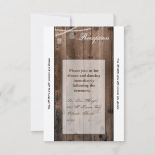 3.12x18 Empfang Card Mason Jar String Lights Barn Einladung