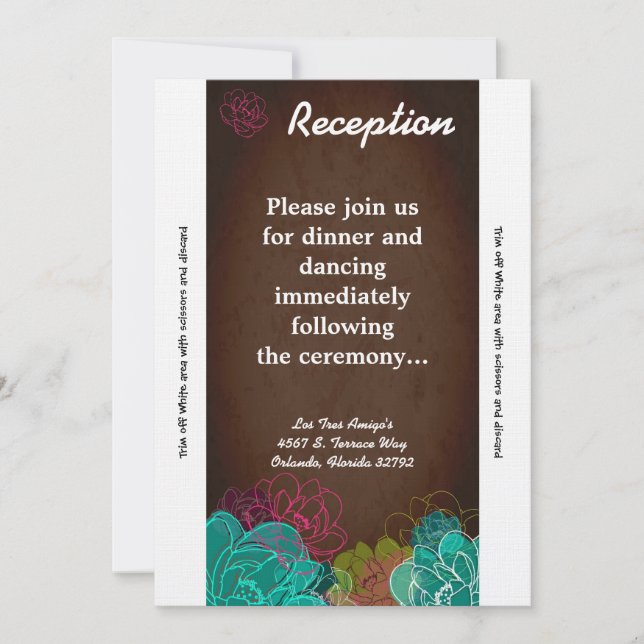 3.12x18 Empfang Card NeonSpring Floral Einladung (Vorderseite)