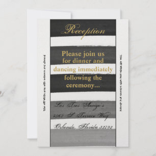 3.12x18 Empfang Card Ombre Strip Black Line Fade Einladung