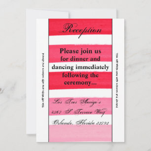3.12x18 Empfang Card Ombre Strip Pink Line Fade Einladung