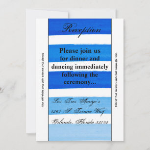 3.12x18 Empfang Card Ombre Stripe Blue Line Fade Einladung