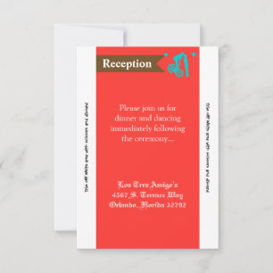 3.12x18 Empfang Card Teen Liebe Paar auf dem Fahrr Einladung
