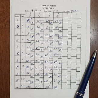 3-13 Score-Karte Notizblock