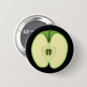 3.14 Apple Pie Pi Pun Funny Math Joke Square Stick Button