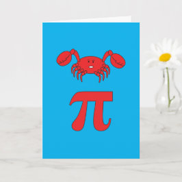 3.14 Crab Pie Pi Pun Funny Math Joke Karte