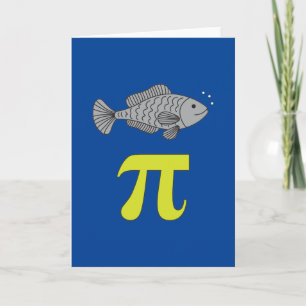 3.14 Fisch Pie Pi Pun Funny Math Joke Karte