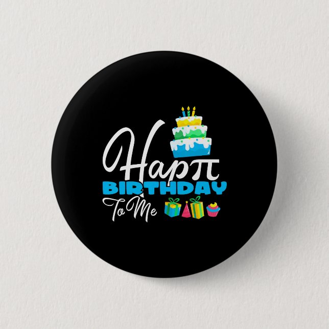 3.14 Glücklicher Geburtstag für Lehrer Button (Vorderseite)