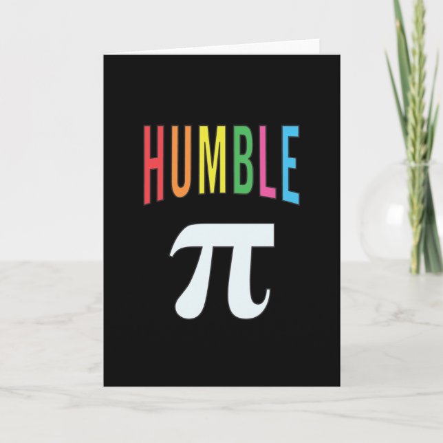 3.14 Humble Pie Pi Pun Funny Math Joke Karte (Vorderseite)