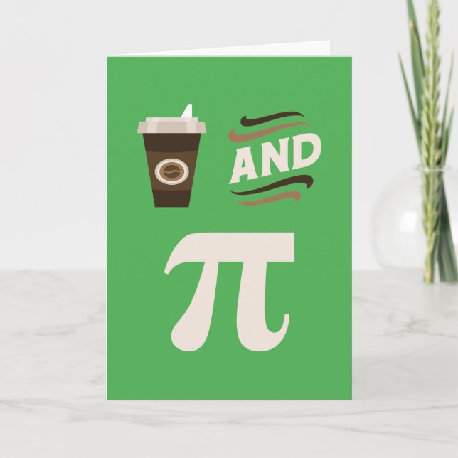 3.14 Kaffee und Kuchen Pi Pun Funny Math Joke Karte (Vorderseite)