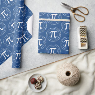 3.14 Pi Number Spiral Blue Pi Day Geschenkpapier