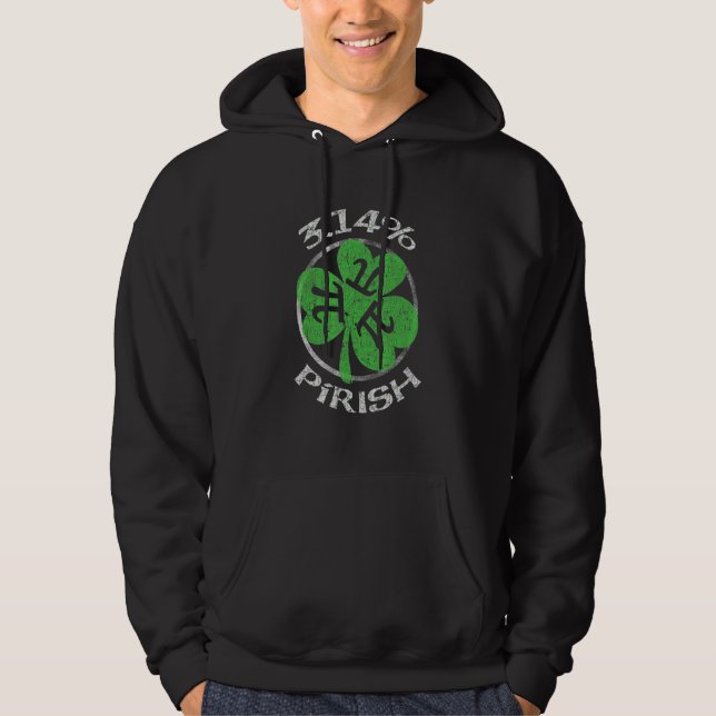 3 14 Pirish Funny St Patricks Math Geek Pi Day Hoodie (Vorderseite)