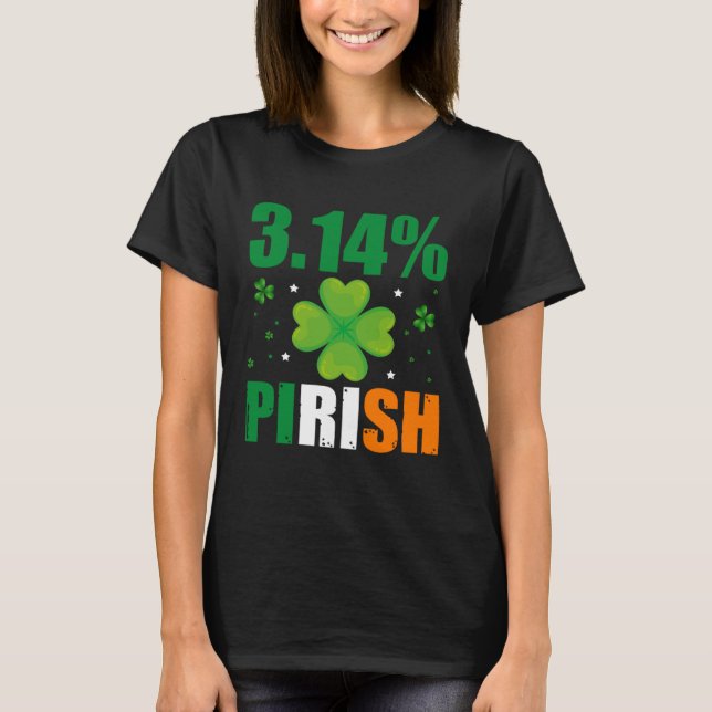 3 14 Pirish  St Patrick s Math Geek Irish Math Tea T-Shirt (Vorderseite)