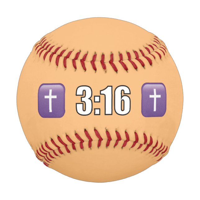 3:16 Jesus Christus Baseball (Vorderseite)