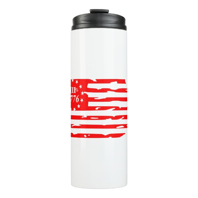3% 1776 Flag #USAPatriotGraphics © Thermosbecher (Vorderseite)
