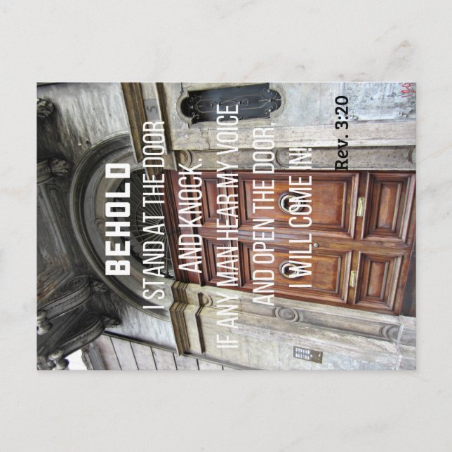 3:20 Siehe, ich stehe an der Tür und klopfe Postkarte (Vorderseite)