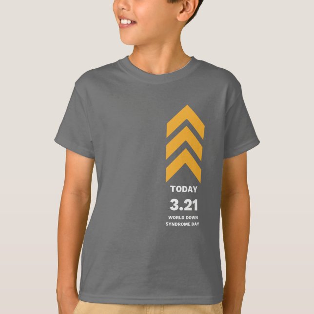 3.21 Abwärtssyndrom T - Shirt der Kinder (Vorderseite)