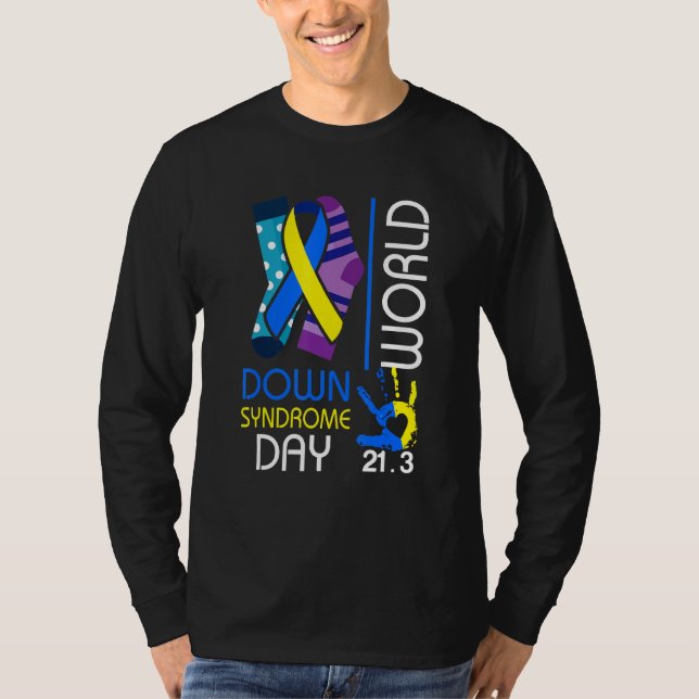 3 21 World Down Syndrome Day 2022 Awareness Socks T-Shirt (Vorderseite)