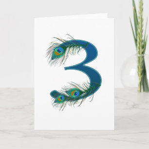 3 / 3. / Nummer 3 / 3. Jubiläum Karte