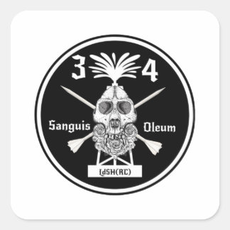 3-4 Slap Quadratischer Aufkleber