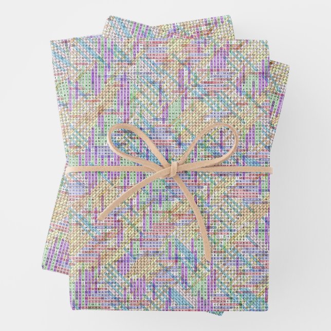 3.500+ Jungen und Mädchen: Wortschatzsuchpuzzle lö Geschenkpapier Set (Beispiel)