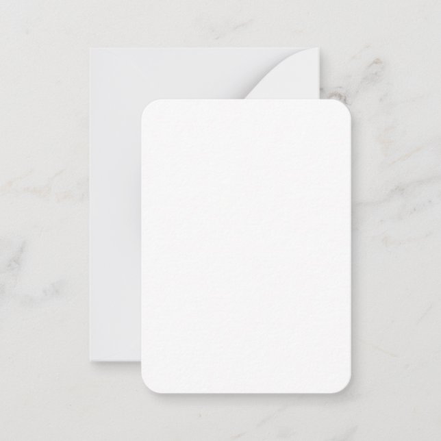 3,5" x 2,5" abgerundete Ecke Note Card & Umschlag Mitteilungskarte (Vorderseite)