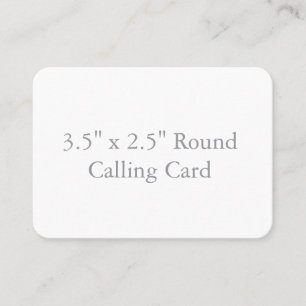 3,5" x 2,5" Rund Telefonnummerkarte