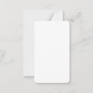 3,5" x 2" abgerundete Ecke Note Card & Umschlag Mitteilungskarte