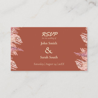 3,5 x 2 carte de boîtier Mariage RSVP - Terracotta