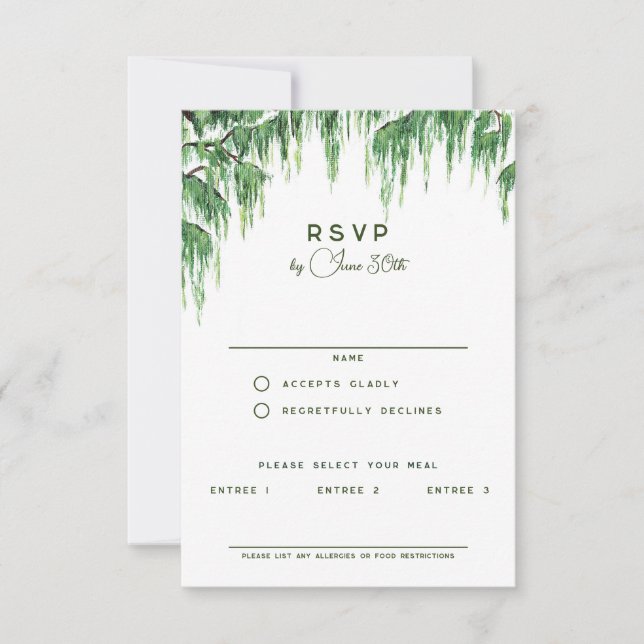 3,5" x 5" Antwortkarte - Schloss Wrightsville RSVP Karte (Vorderseite)