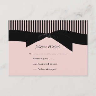 3,5 x 5 bandes roses et noires RSVP