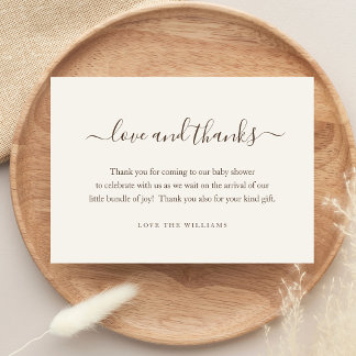 3,5" x 5" Danke Baby Shower Geschenk Personalisier